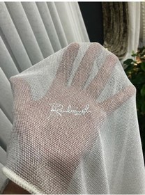 Resim Tül Perde D018487 Sera Desen Düz Armür Etek Kurşunlu Tül Perde Çok Renkli 