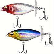 Resim 1 adet 6g/11g Balıkçılık Sert Yem Dönen Kuyruk ve Keskin Üçlü saç tokası, Bass Mandarin Balığı için Sahte Balıkçılık Yemi, Spinner Deniz Balıkçılığı Yemi 