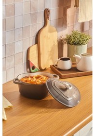 Resim Karaca Love Demir Döküm Tencere Gri 