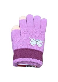 Resim Kitti 9-15 Yaş Kız Çocuk Örme Eldiven K24240-01 Pembe 