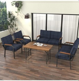 Resim Mygusi Hayal Kanepe Koltuk Takımı Metal - 2+2+1+1+masali Lacivert 