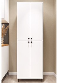 Resim Ases Mobilya Ases E51 Çok Amaçlı Dolap Mutfak Dolabı , Banyo Dolabı , Kiler Dolabı , Ayakkabılık Dolabı Beyaz Beyaz 