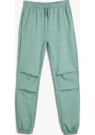 Resim Koton Basic Jogger Eşofman Altı Cepli Beli Bağlamalı Mavi 4wkg40171ak 4WKG40171AK634 Mavi 