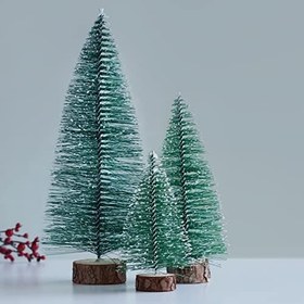 Resim Minyatür Yılbaşı Karlı Çam Ağacı 11 Cm 