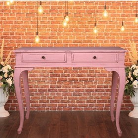 Resim Roys Ahşap 120 Cm Çekmeceli Pembe Eskitme Dresuar Ahşap 