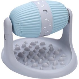 Resim Lemestar Kedi Köpek Akıllı Eğitici Yavaş Yeme Aleti Oyuncağı - Mavi Abs Malzeme, Etkileşimli Besleme 