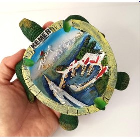 Resim Küllük Kül Tablası Seramik Kaplumbağa Görünümlü Antalya Temalı Ev Ofis Dekor 