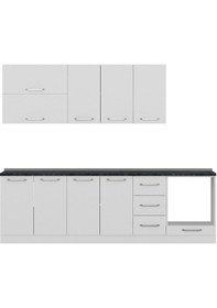 Resim Minar 260 Cm Mutfak Dolabı Beyaz 260-b3 