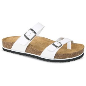 Resim 9910-z34 Ceyo Ortopedik Kadın Parmak Arası Terlik - Beyaz Beyaz 