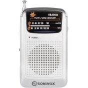 Resim Sonivox VS-R104 Gümüş Renk Cep Ti̇pi̇ Analog Fm Radyo 