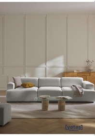 Resim Most Mollista 3 Modül Kanepe Koltuk 32 Gri Keten Kumaş Yataş Sü 