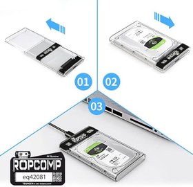 Resim 2.5" Sata Harici Harddisk Kutusu Şeffaf (USB 3.0) 