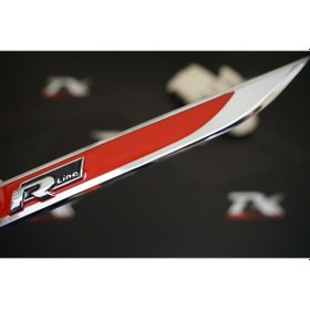 Resim Volkswagen R Line Logo Çamurluk Yanı Krom Metal Bıçak Logo (547206001) 