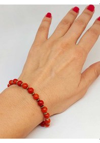 Resim Mercan Taşı 6mm Tasarım Bileklik 47114 Çok Renkli 