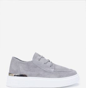 Resim Valmenti Erkek Hakiki Deri Gri Sneakers & Spor Ayakkabı 