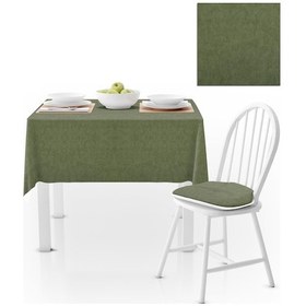 Resim Yeşil Düz Renk Petek Dokuma Masa Örtüsü 120x140 