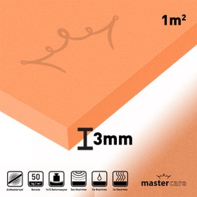 Resim Mastercare 2,5mm (1M2)Mastercare Klasik Seri Ses Yalıtımı Levhası 