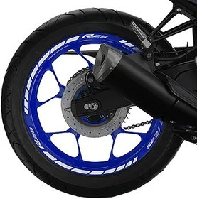 Resim GP Kompozit Yamaha YZF-R25 / YZF-R3 2015-2024 için Uyumlu Yansıtıcı Gri Jant Şeridi 