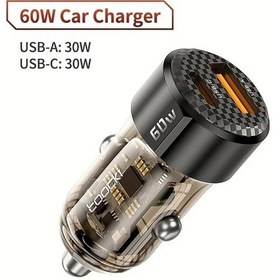 Resim Willowhaven Toocki 60w Araç Şarj Cihazı Koyu Kahverengi Usb A Ve Type C Pd Hızlı Şarj 