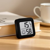 Resim Kompakt Dijital Higrometre Sıcaklık ve Nem Monitörü ile - Gerçek Zamanlı Ekranı °C / ° F'de, Pil Gücüyle Çalışan, Ev veya Ofis Kullanımı İçin Taşınabilir, 1 adet 