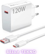 Resim Bella Mi 120 Watt Turbo Hızlı Şarj Xiaomi Redmi Samsung Uyumlu Turbo Hızlı Şarj Cihazı 120W Şarz Aleti 