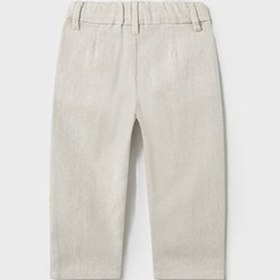 Resim Mayoral 1576 Erkek Bebek Keten Pantalon Krem 