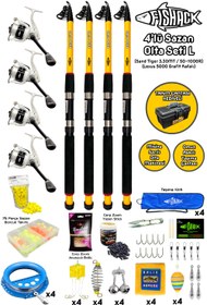 Resim Tam Takım Sazan Olta Seti - 4'lü Set - L - 3.30MT/50-100GR 