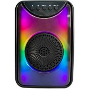 Resim DVIP Q11 Taşınabilir Bluetooth 5.2 Hoparlör FM Radio, USB, TF SD, RGB Light Show Siyah dvip