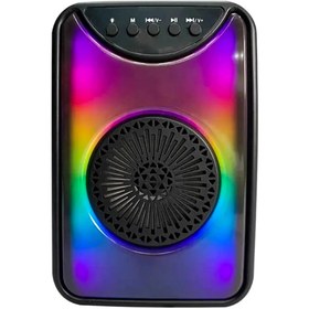 Resim DVIP Q11 Taşınabilir Bluetooth 5.2 Hoparlör FM Radio, USB, TF SD, RGB Light Show Siyah 