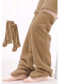 Resim Mulberry Wellsoft Peluş Diz Üstü Ev Çorabı Uzun Çorap SÜTLÜ KAHVE 