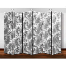 Resim Dekobul 6 Kanat Tekerlekli Kanvas Paravan 