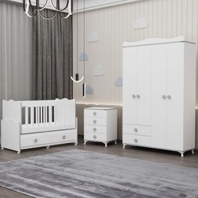 Resim Garaj Home Elegant Yıldız 4 Bebek Odası Takımı - Gri 