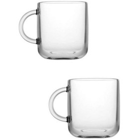 Resim Paşabahçe 55192 Milky Kulplu Kupa Çay Fincanı 245 cc 2 Li 