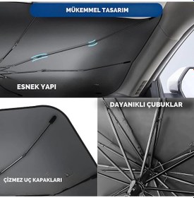 Resim Fiat Fiorino, Citroen Berlingo, Renault Kangoo, Ford Courier, Vw Caddy Uyumlu Oto Şemsiye 