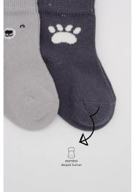 Resim Markaon Nessiworld Bear Penye Soket Çorap 2'li Bs10116 Gri renkli 