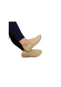 Resim Voyager 9871 Bej Hakiki Deri Boncuklu Bayan Ayakkabı Bej 