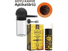 Resim Bfs Aplikatörlü Saç Dolgunlaştırıcı Fiber Topik Toz Koyu Ton Kahverengi 