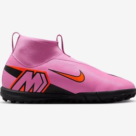 Resim Mercurial Superfly 10 Academy Tf Çocuk Pembe Halı Saha Ayakkabısı Pembe 