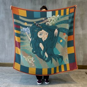 Resim Whispers of Siren / Yün - 140X140 CM / %100 YÜN 