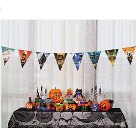 Resim Cadılar Bayramı Halloween Flama Bayrak Banner Süs 8 Li 