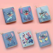 Resim Disney Stitch Mini Cüzdan - Sevimli Karikatür Baskılı Sentetik Para Cüzdanı, Fermuarlı, Kompakt Seyahat ve Hediye Kadınlar İçin, Mavi ve Beyaz Tasarım, Günlük Kullanım İçin Mükemmel, Sevimli Cüzdan, Kadınlar İçin Cüzdan, Cüzdan İçin, Cüzdan İçin 