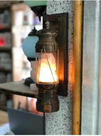 Resim zümren Ahşap Gemici Feneri Tuz Lambası 