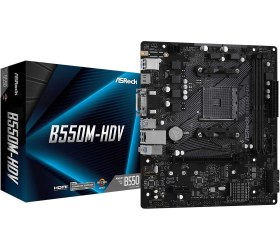 Resim Asrock B550M-HDV AMD B550 AM4 DDR4 4733 MHz Masaüstü Anakart 