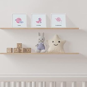 Resim Bebek Odasına Özel Minimal Tasarımlı Çerçeve 3'lü 20x20 cm 