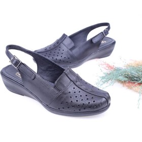 Resim Papuçsepeti Papuç Sepeti Plmy-413 Dolgu Topuk Ortopedik Anne Sandalet 