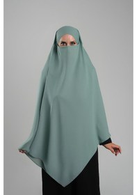Resim Hürrem Bone Mint Yeşili Pratik Hazır Geçmeli Tesettür Eşarp Krep Bağcıklı Çift Katlı Sufle Hijab 2314 13 Mint Yeşili 