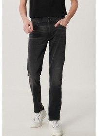 Resim Lee Erkek Daren Straight Fit Normal Bel Denim Esnek Jean Pantolon Gri 