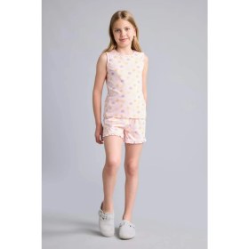 Resim DeFacto Regular Fit Elastik Bel 2'li Kalpli Açık Pembe Pijama Takımı Kız Çocuk I0406A826HS 