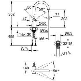 Resim Grohe 24362DA0 Atrio Lavabo Bataryası L-Boyut Bakır 