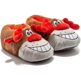 Resim Twigy Happy Unisex Hayvanlı Panduf Kahverengi 36/43 AA0632 